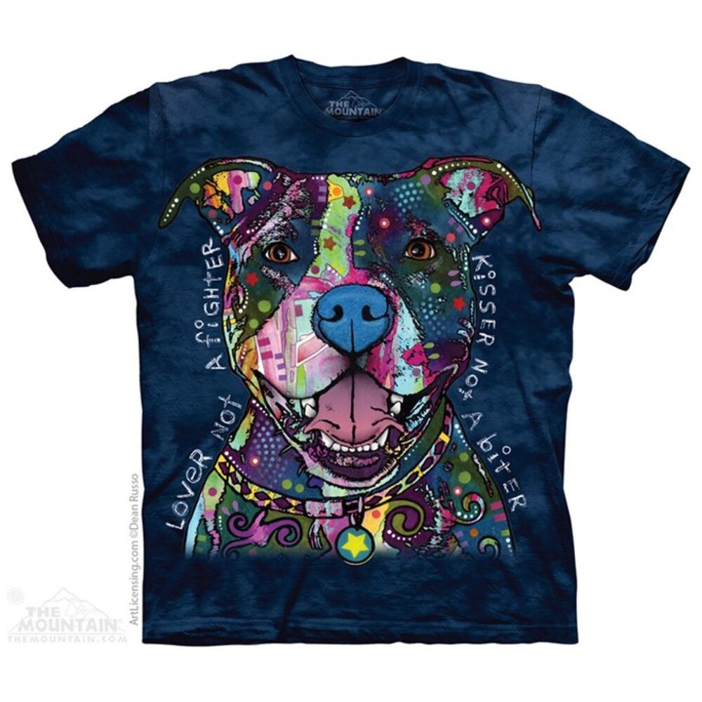 "Lover not a Fighter" TSHIRT by The Mountain sizes unisex crew neck 100% cotton